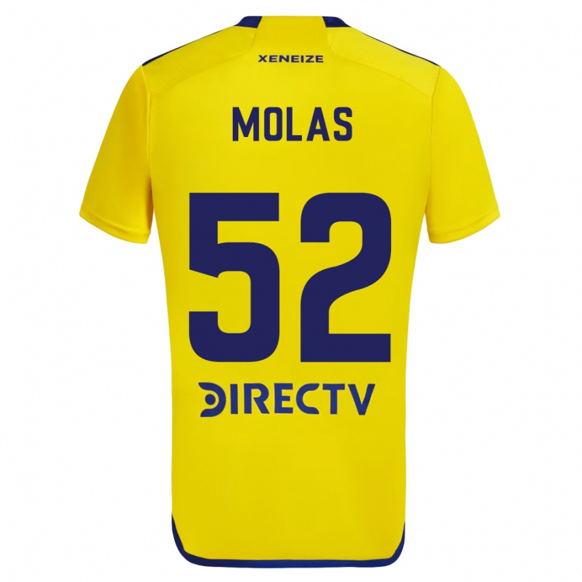 Hombre Camiseta Walter Molas #52 Amarillo Azul 2ª Equipación 2024/25 La Camisa Perú