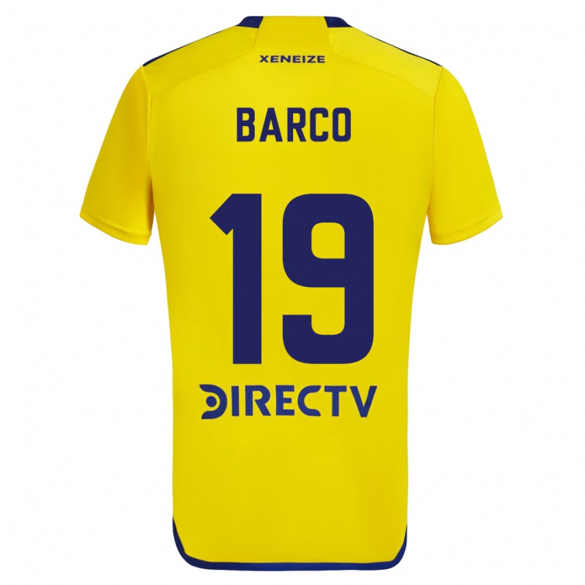 Hombre Camiseta Valentin Barco #19 Amarillo Azul 2ª Equipación 2024/25 La Camisa Perú