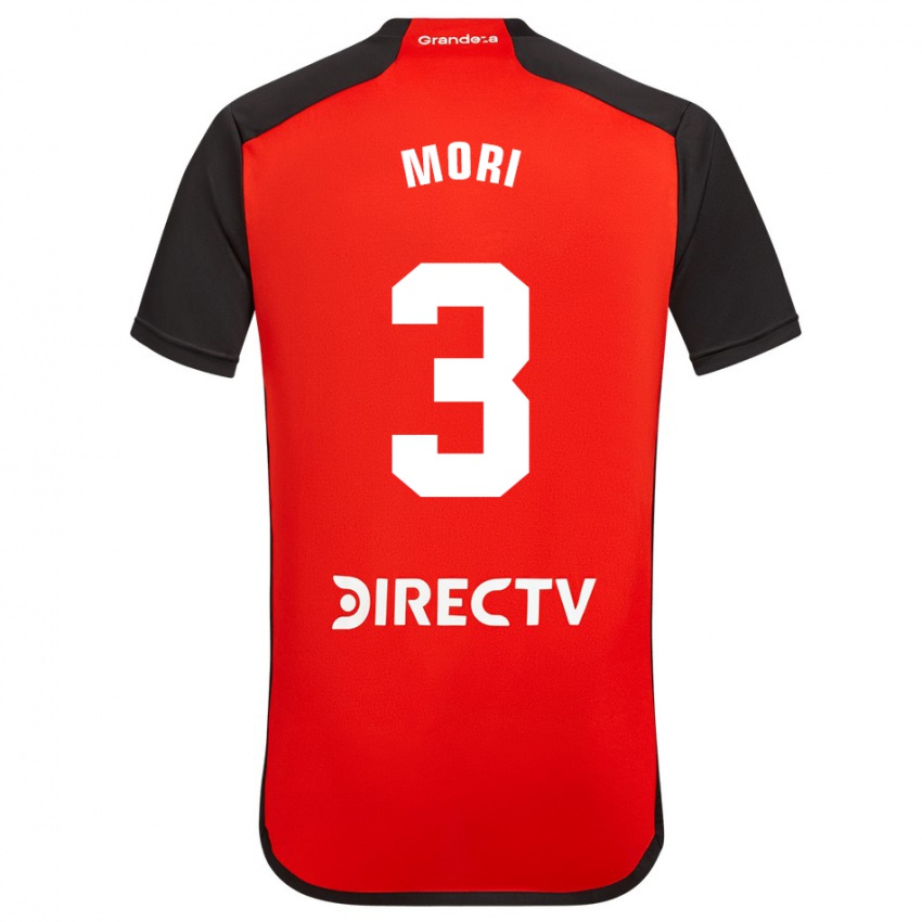 Hombre Camiseta Ramiro Funes Mori #3 Rojo Negro Blanco 2ª Equipación 2024/25 La Camisa Perú