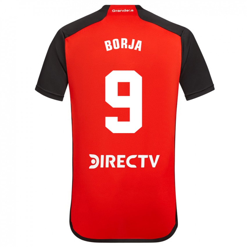 Hombre Camiseta Miguel Borja #9 Rojo Negro Blanco 2ª Equipación 2024/25 La Camisa Perú