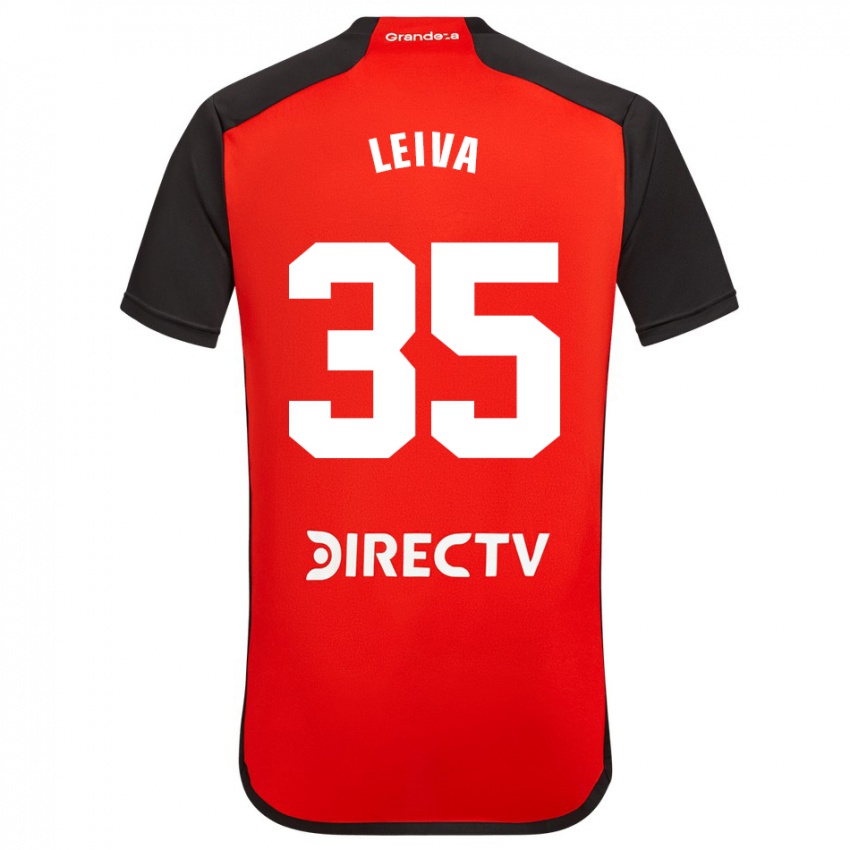 Hombre Camiseta Tobías Leiva #35 Rojo Negro Blanco 2ª Equipación 2024/25 La Camisa Perú