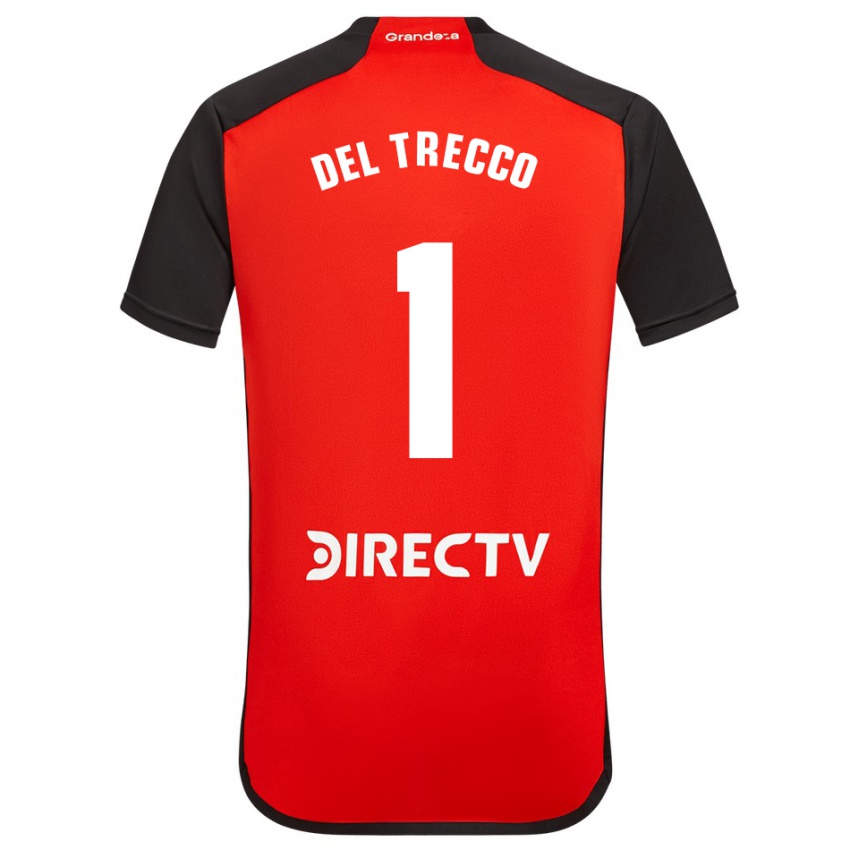 Hombre Camiseta Martina Del Trecco #1 Rojo Negro Blanco 2ª Equipación 2024/25 La Camisa Perú