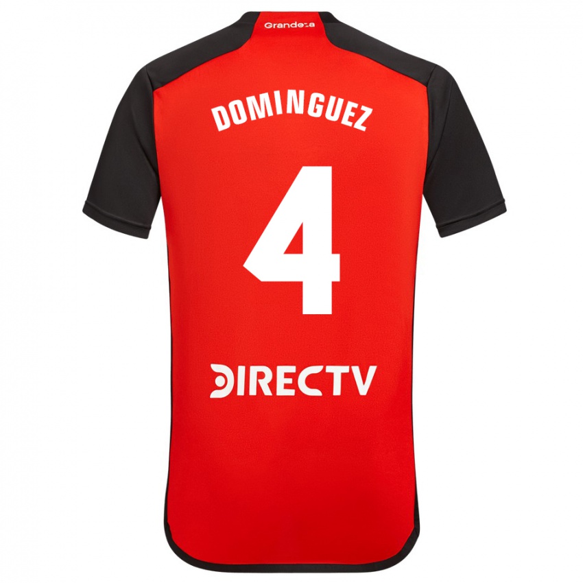 Hombre Camiseta Evelyn Sofía Domínguez #4 Rojo Negro Blanco 2ª Equipación 2024/25 La Camisa Perú