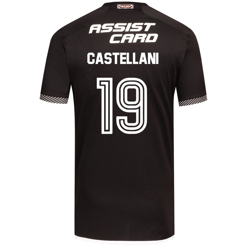 Hombre Camiseta Gonzalo Castellani #19 Blanco Negro 2ª Equipación 2024/25 La Camisa Perú