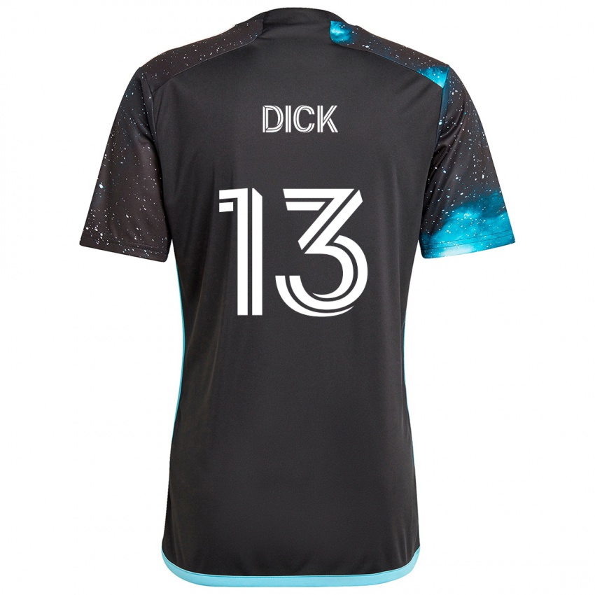 Mujer Camiseta Eric Dick #13 Azul Negro 1ª Equipación 2024/25 La Camisa Perú