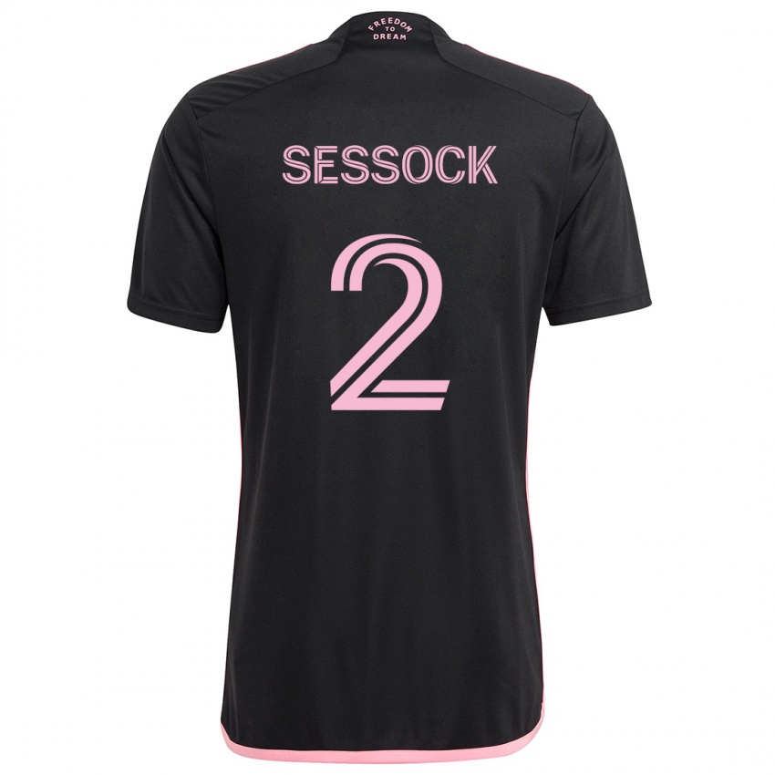 Mujer Camiseta Nykolas Sessock #2 Negro 2ª Equipación 2024/25 La Camisa Perú