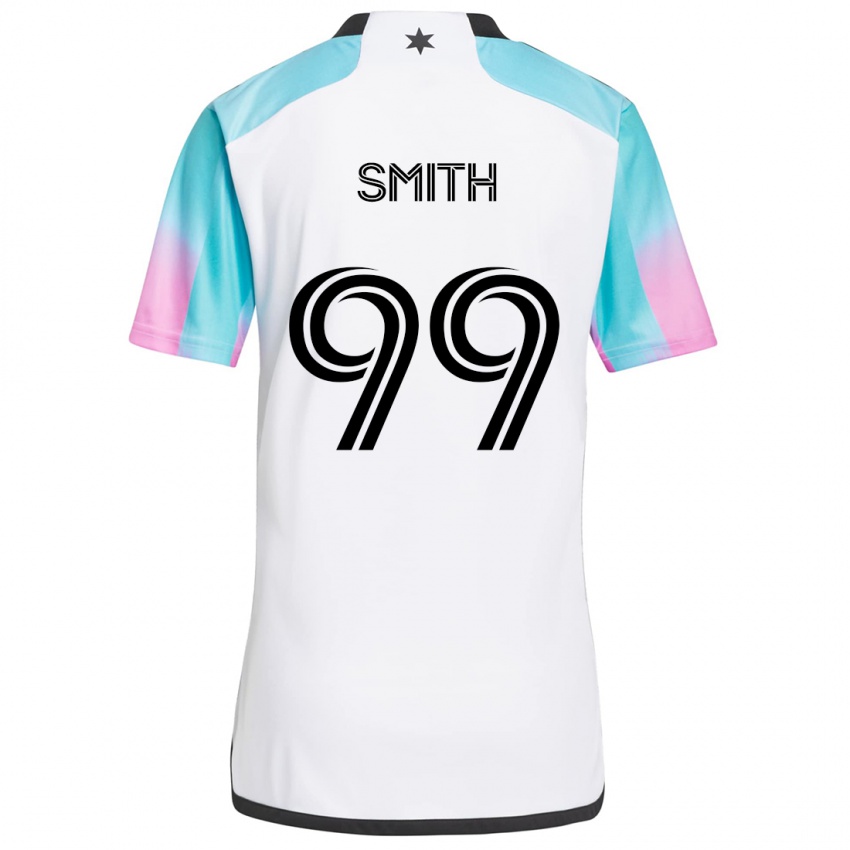 Mujer Camiseta Jordan Adebayo-Smith #99 Blanco Azul Negro 2ª Equipación 2024/25 La Camisa Perú