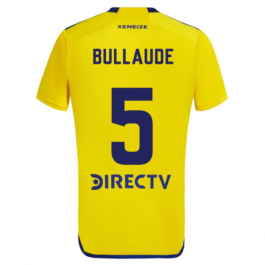 Mujer Camiseta Ezequiel Bullaude #5 Amarillo Azul 2ª Equipación 2024/25 La Camisa Perú