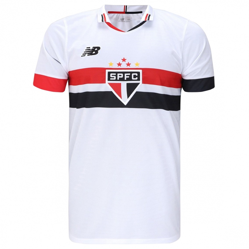 Niño Camiseta Jonathan Luline #0 Blanco Rojo Negro 1ª Equipación 2024/25 La Camisa Perú