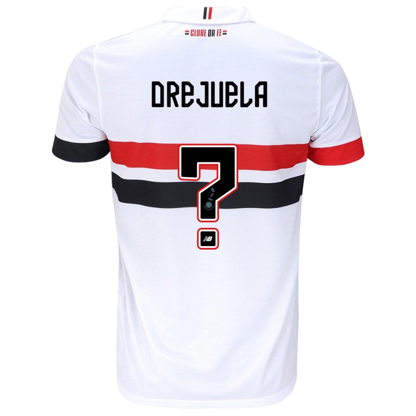 Niño Camiseta Luis Orejuela #0 Blanco Rojo Negro 1ª Equipación 2024/25 La Camisa Perú