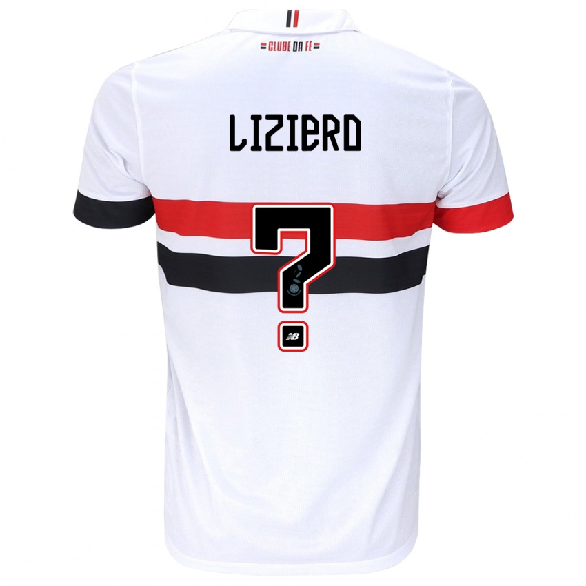 Niño Camiseta Liziero #0 Blanco Rojo Negro 1ª Equipación 2024/25 La Camisa Perú