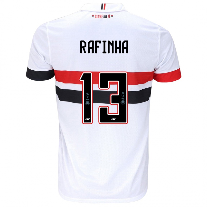 Niño Camiseta Rafinha #13 Blanco Rojo Negro 1ª Equipación 2024/25 La Camisa Perú