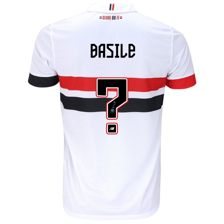 Niño Camiseta Basile #0 Blanco Rojo Negro 1ª Equipación 2024/25 La Camisa Perú