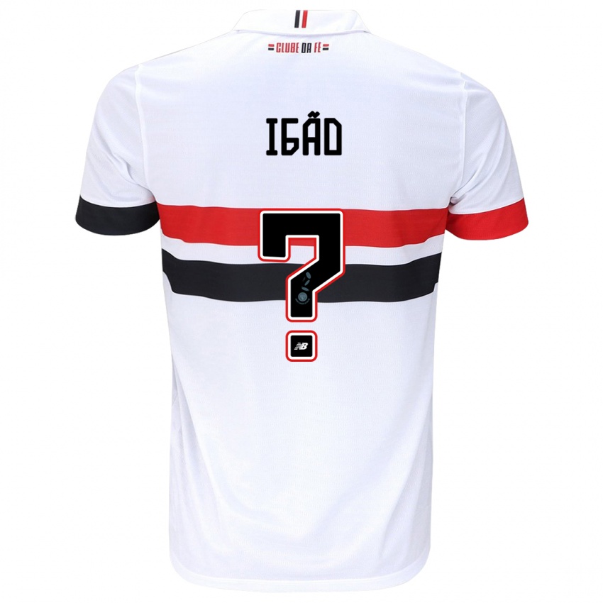 Niño Camiseta Igão #0 Blanco Rojo Negro 1ª Equipación 2024/25 La Camisa Perú