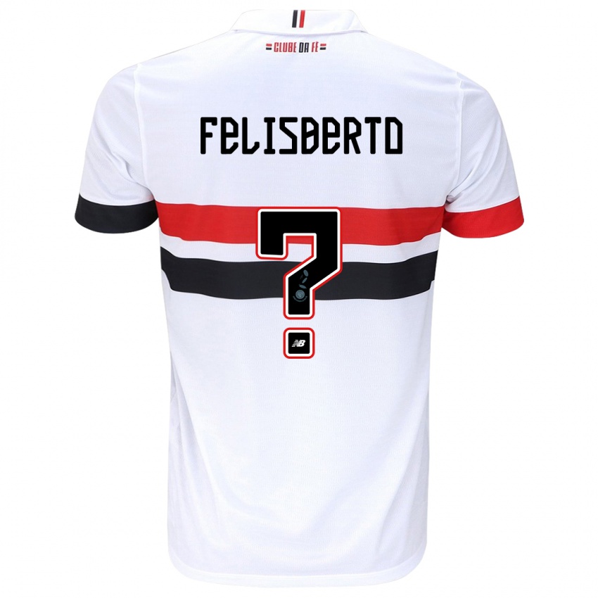 Niño Camiseta Igor Felisberto #0 Blanco Rojo Negro 1ª Equipación 2024/25 La Camisa Perú