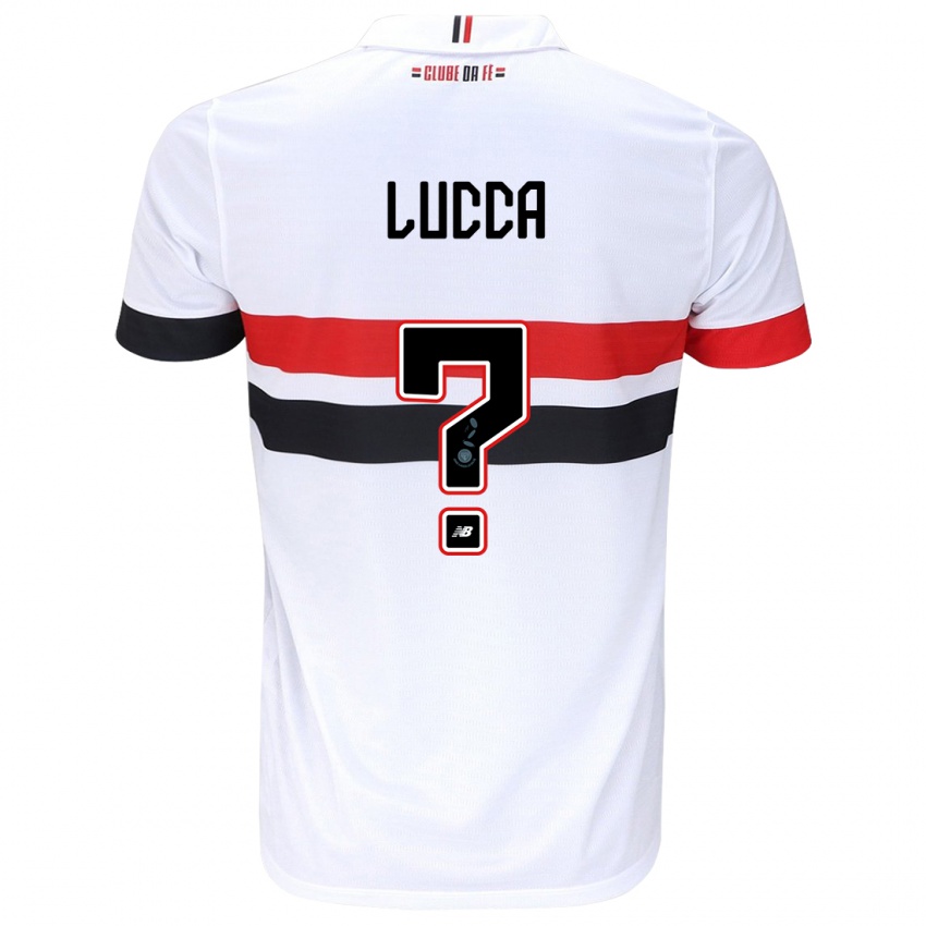 Niño Camiseta Cauã Lucca #0 Blanco Rojo Negro 1ª Equipación 2024/25 La Camisa Perú