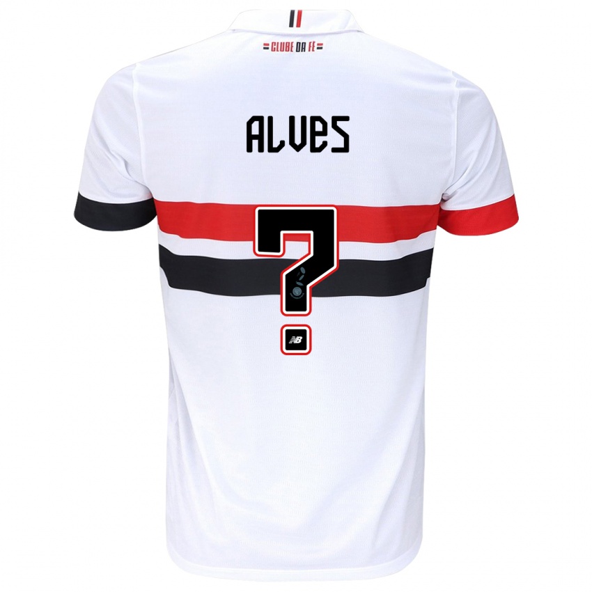 Niño Camiseta Matheus Alves #0 Blanco Rojo Negro 1ª Equipación 2024/25 La Camisa Perú