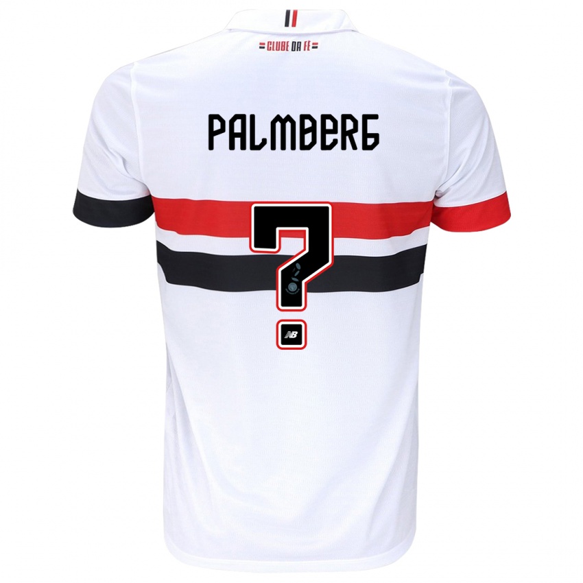 Niño Camiseta Palmberg #0 Blanco Rojo Negro 1ª Equipación 2024/25 La Camisa Perú