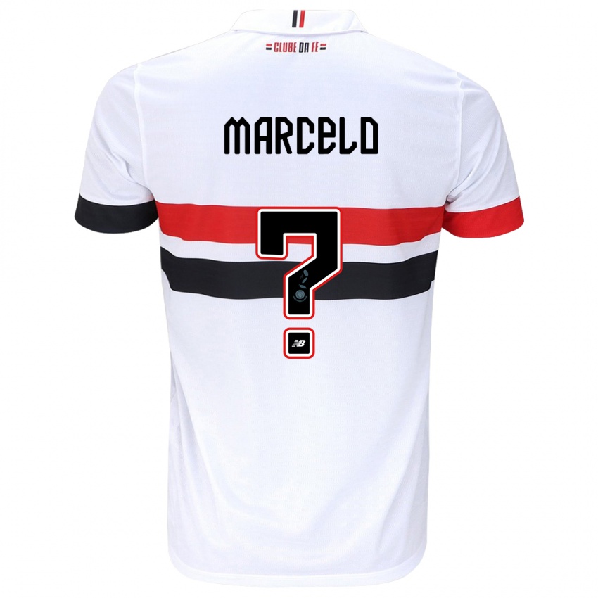 Niño Camiseta Marcelo #0 Blanco Rojo Negro 1ª Equipación 2024/25 La Camisa Perú