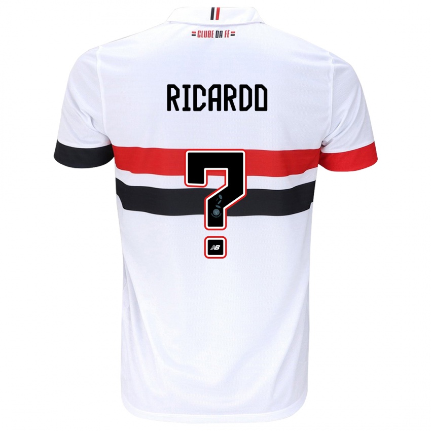 Niño Camiseta João Ricardo #0 Blanco Rojo Negro 1ª Equipación 2024/25 La Camisa Perú