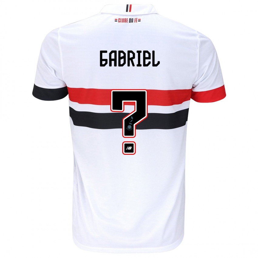 Niño Camiseta Gabriel Bruno #0 Blanco Rojo Negro 1ª Equipación 2024/25 La Camisa Perú