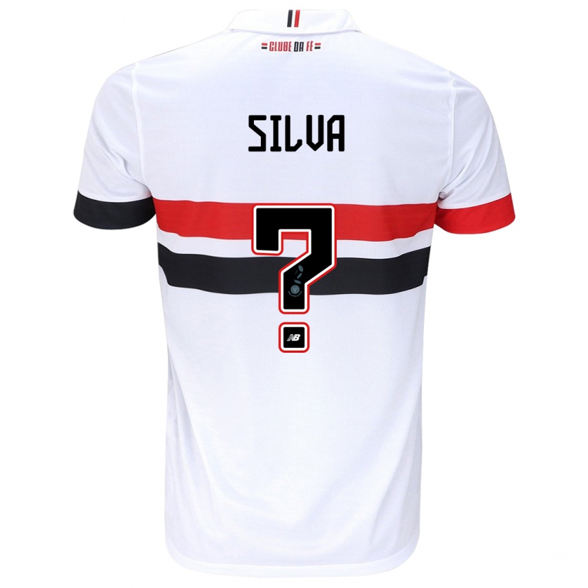 Niño Camiseta Mateus Silva #0 Blanco Rojo Negro 1ª Equipación 2024/25 La Camisa Perú