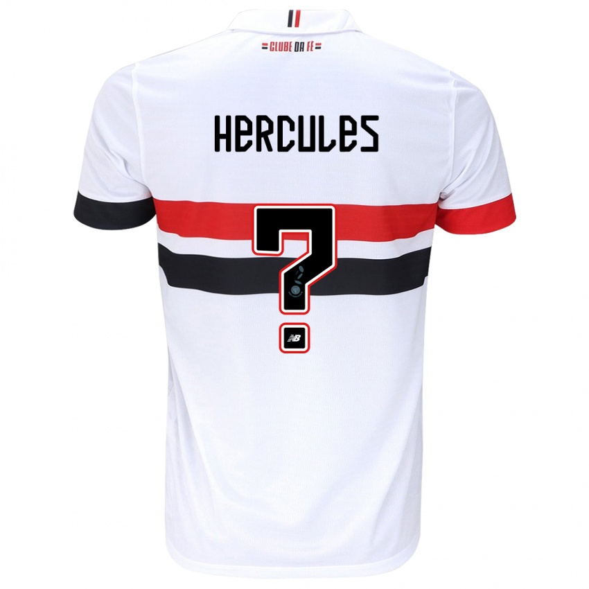 Niño Camiseta Hercules #0 Blanco Rojo Negro 1ª Equipación 2024/25 La Camisa Perú