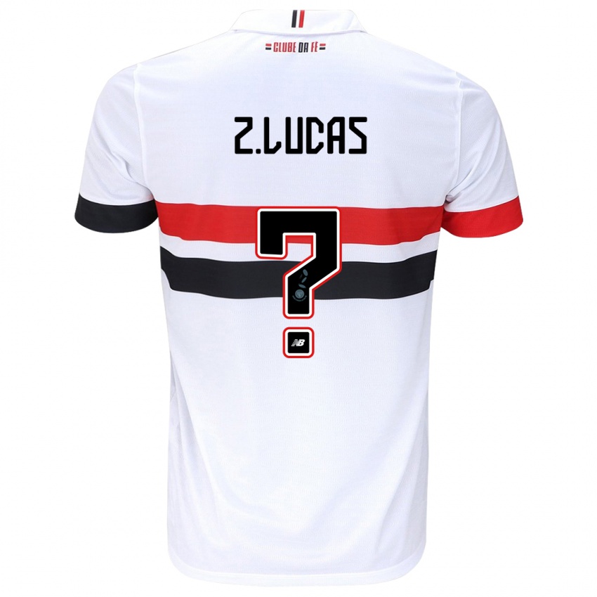 Niño Camiseta Zé Lucas #0 Blanco Rojo Negro 1ª Equipación 2024/25 La Camisa Perú