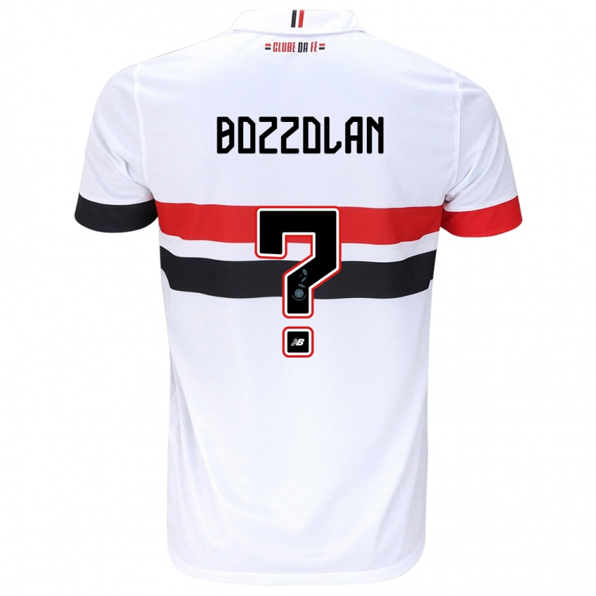 Niño Camiseta Gabriel Bozzolan #0 Blanco Rojo Negro 1ª Equipación 2024/25 La Camisa Perú