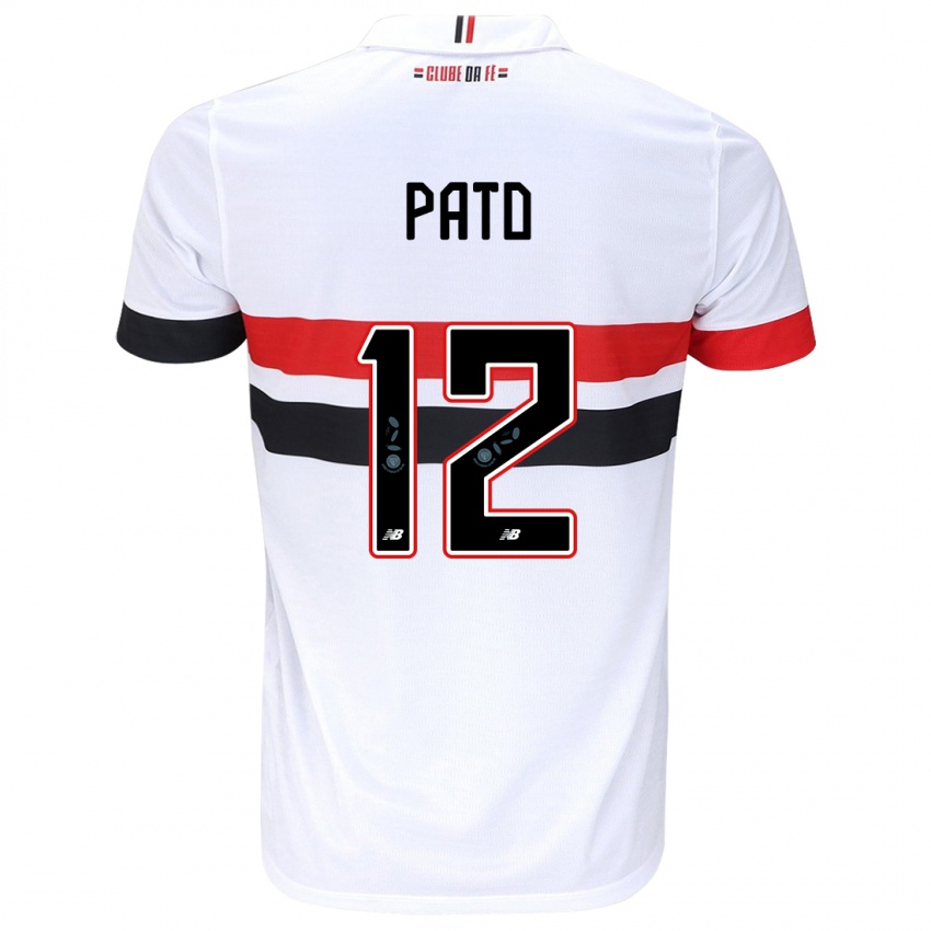 Niño Camiseta Alexandre Pato #12 Blanco Rojo Negro 1ª Equipación 2024/25 La Camisa Perú