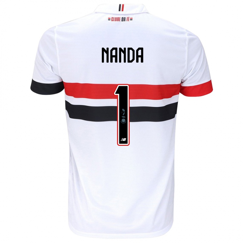 Niño Camiseta Nanda #1 Blanco Rojo Negro 1ª Equipación 2024/25 La Camisa Perú