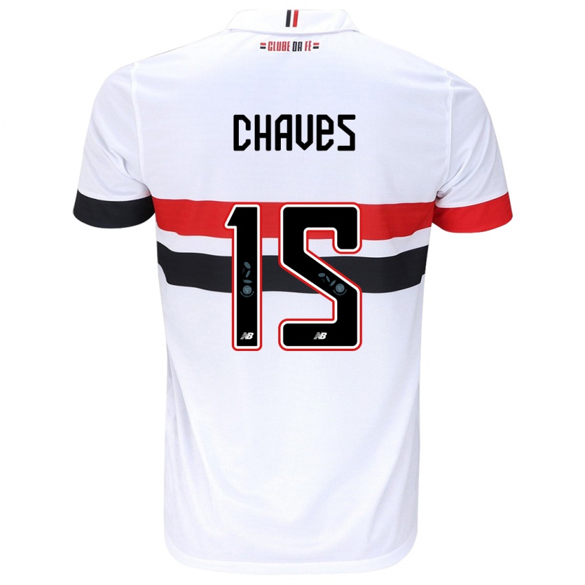 Niño Camiseta Carol Chaves #15 Blanco Rojo Negro 1ª Equipación 2024/25 La Camisa Perú