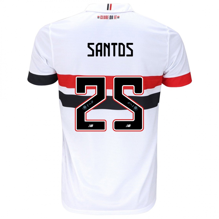 Niño Camiseta Mariana Santos #25 Blanco Rojo Negro 1ª Equipación 2024/25 La Camisa Perú