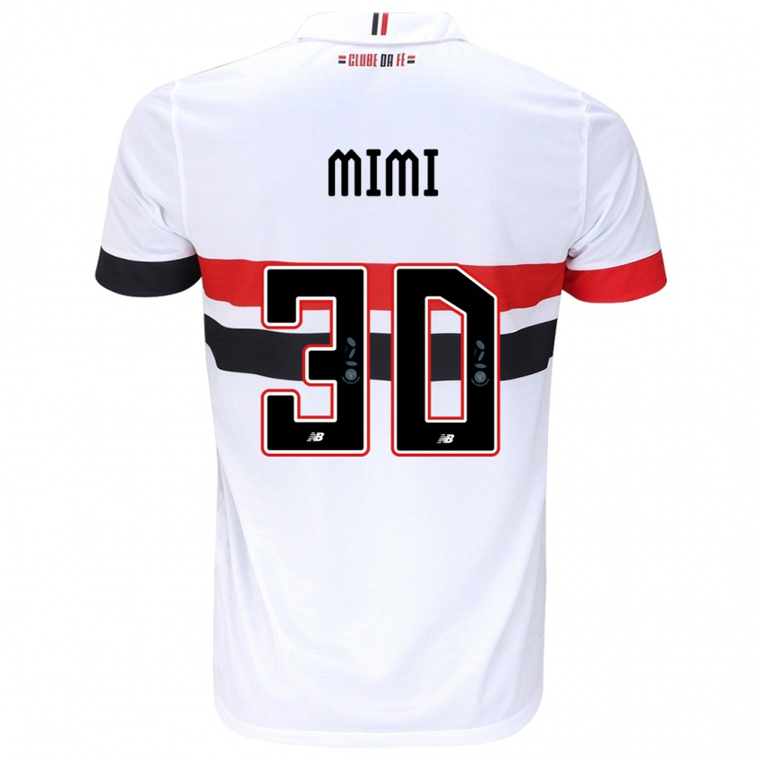 Niño Camiseta Mimi #30 Blanco Rojo Negro 1ª Equipación 2024/25 La Camisa Perú