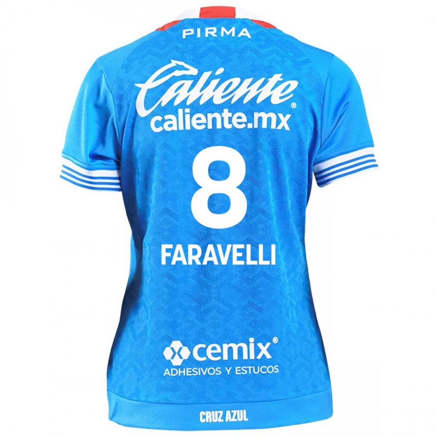 Niño Camiseta Lorenzo Faravelli #8 Cielo Azul 1ª Equipación 2024/25 La Camisa Perú