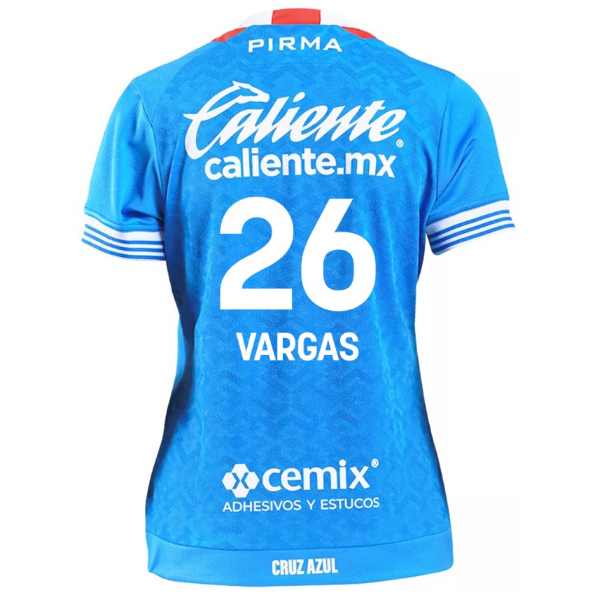 Niño Camiseta Carlos Vargas #26 Cielo Azul 1ª Equipación 2024/25 La Camisa Perú