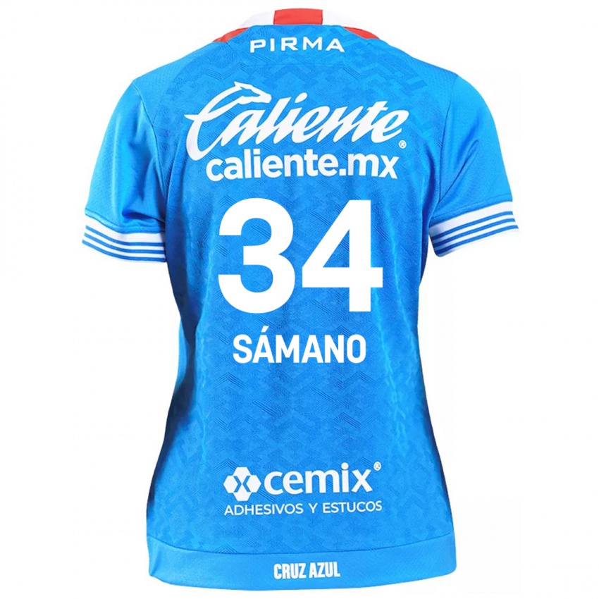 Niño Camiseta Leonardo Sámano #34 Cielo Azul 1ª Equipación 2024/25 La Camisa Perú