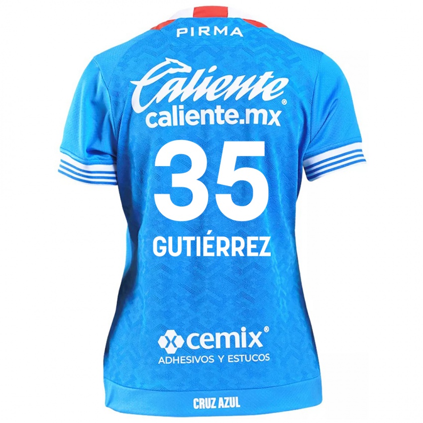 Niño Camiseta Luis Gutiérrez #35 Cielo Azul 1ª Equipación 2024/25 La Camisa Perú