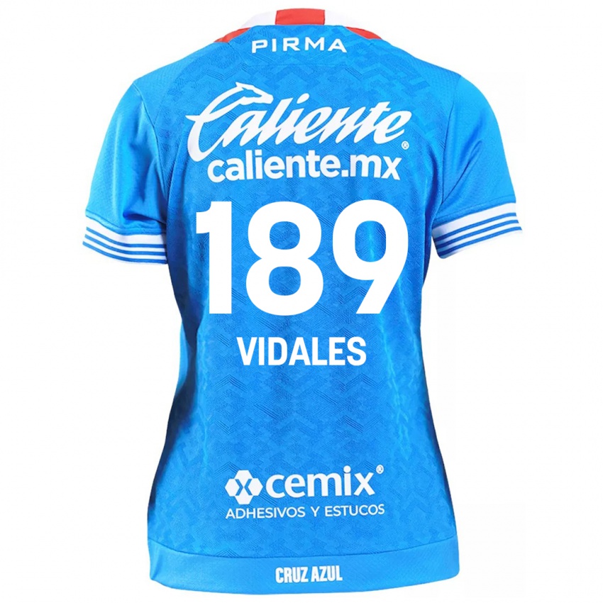 Niño Camiseta Álvaro Vidales #189 Cielo Azul 1ª Equipación 2024/25 La Camisa Perú