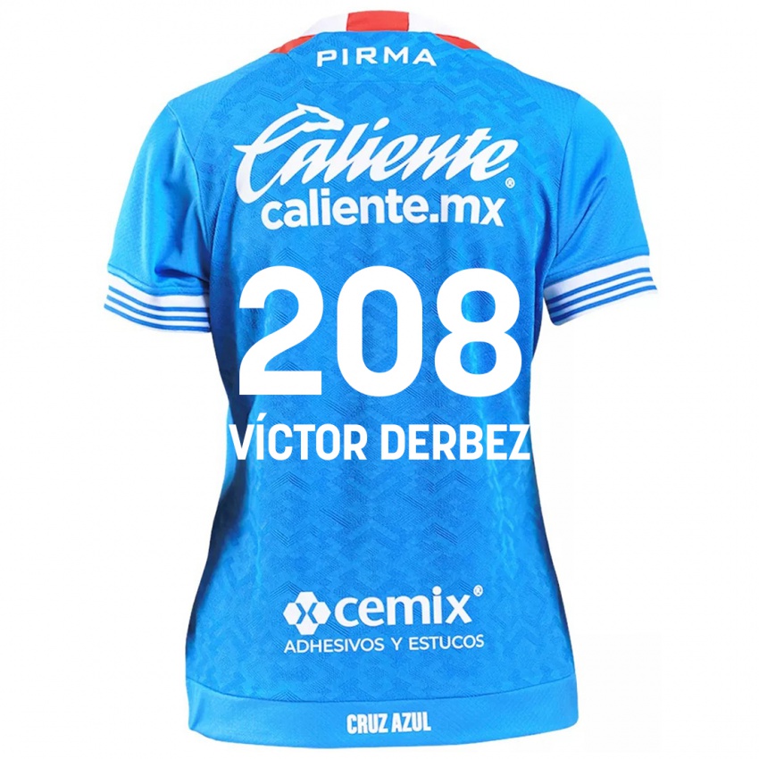 Niño Camiseta Louis Víctor Derbez #208 Cielo Azul 1ª Equipación 2024/25 La Camisa Perú