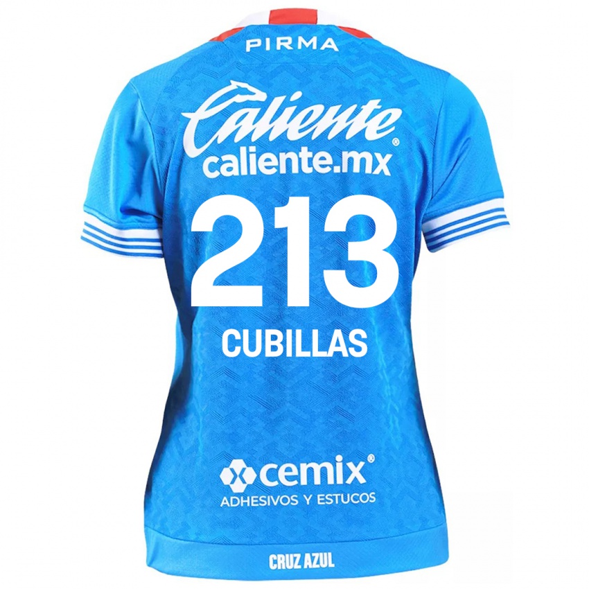 Niño Camiseta Andre Cubillas #213 Cielo Azul 1ª Equipación 2024/25 La Camisa Perú