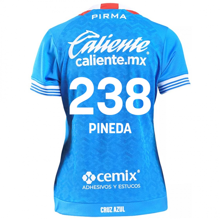 Niño Camiseta Zadiel Pineda #238 Cielo Azul 1ª Equipación 2024/25 La Camisa Perú