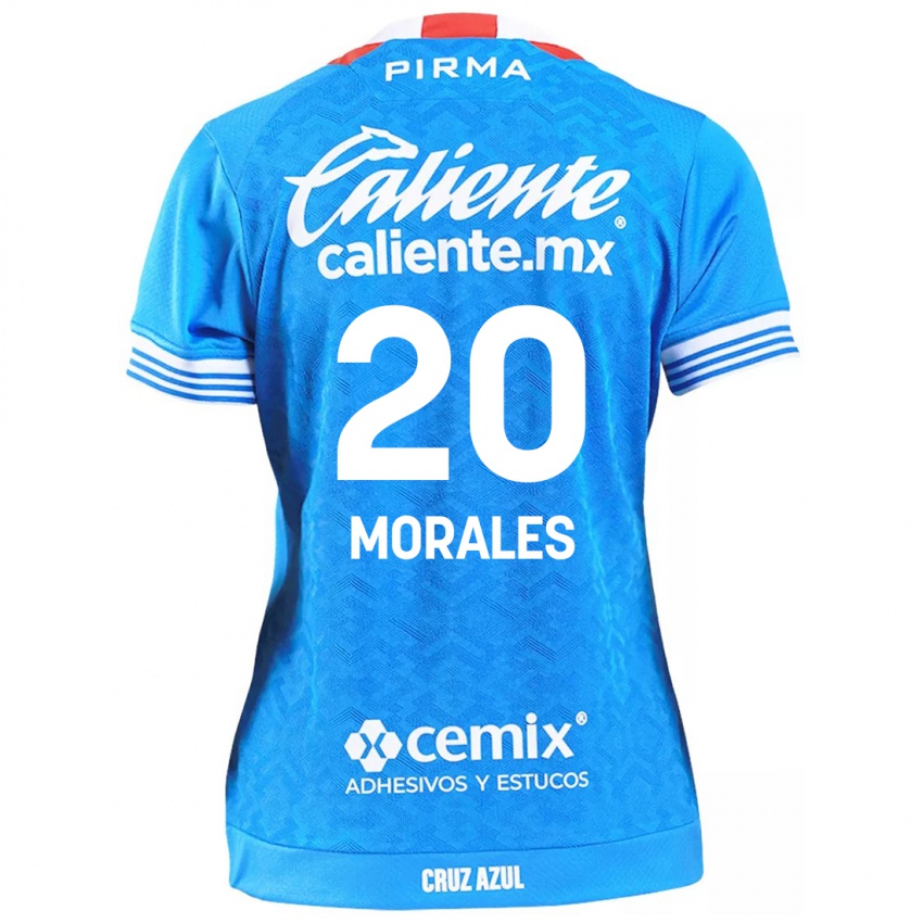 Niño Camiseta Iván Morales #20 Cielo Azul 1ª Equipación 2024/25 La Camisa Perú