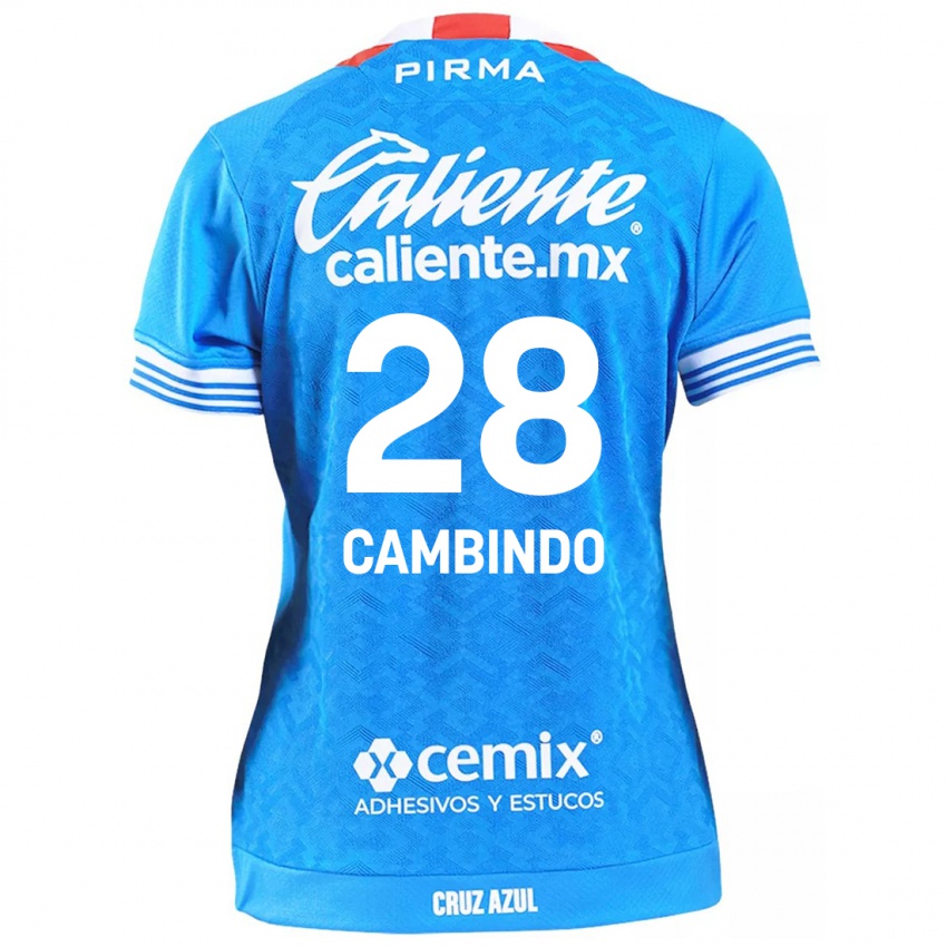 Niño Camiseta Diber Cambindo #28 Cielo Azul 1ª Equipación 2024/25 La Camisa Perú