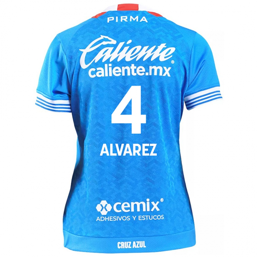 Niño Camiseta Gabriela Alvarez #4 Cielo Azul 1ª Equipación 2024/25 La Camisa Perú