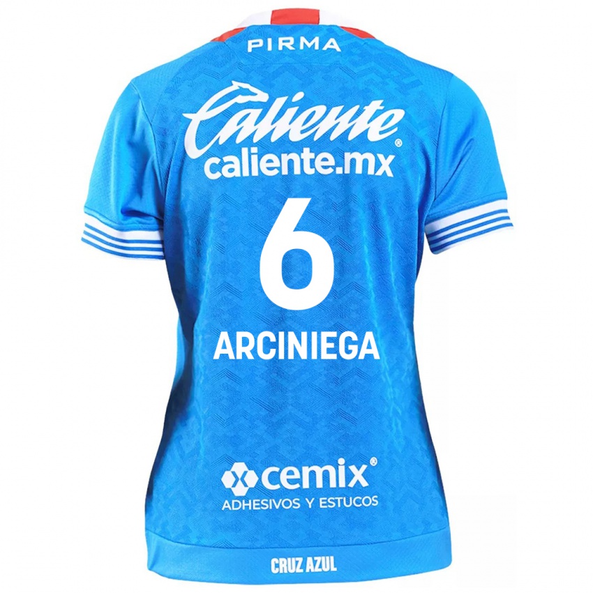 Niño Camiseta Mirelle Arciniega #6 Cielo Azul 1ª Equipación 2024/25 La Camisa Perú