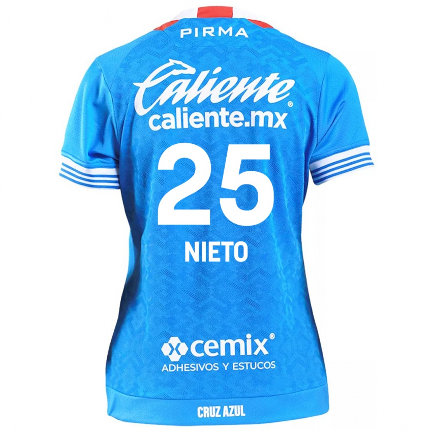 Niño Camiseta Natsidieli Nieto #25 Cielo Azul 1ª Equipación 2024/25 La Camisa Perú