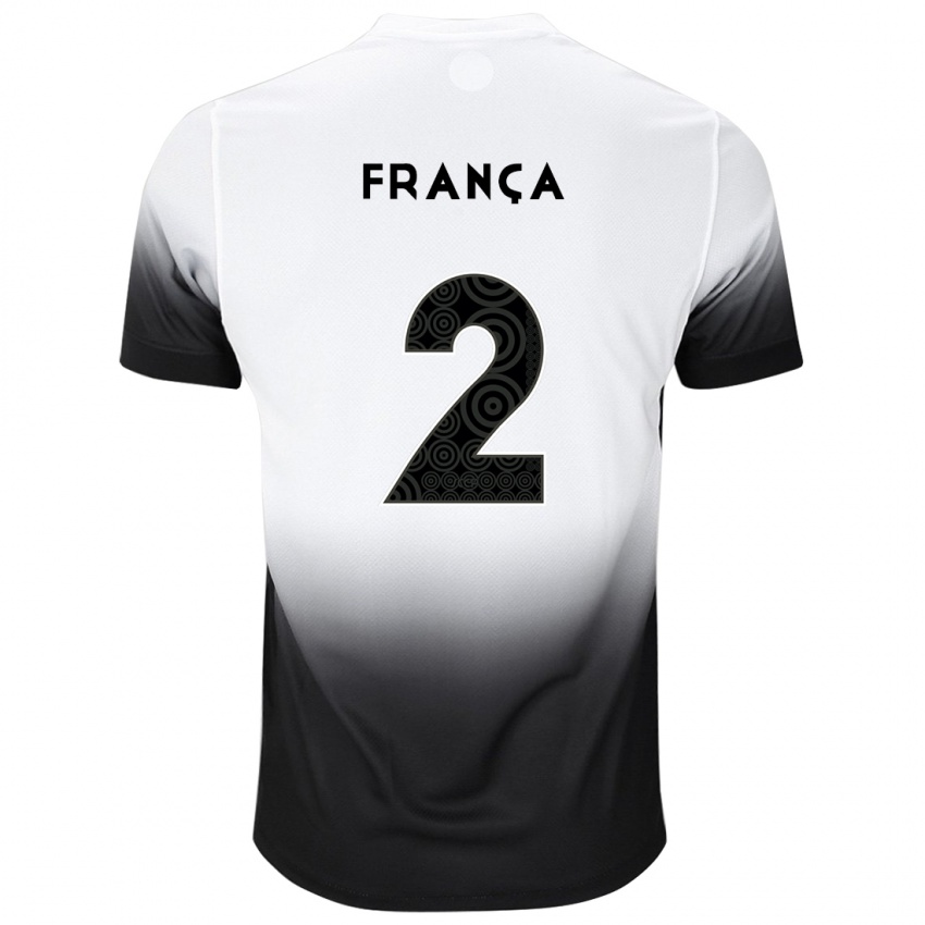 Niño Camiseta Matheus França #2 Blanco Negro 1ª Equipación 2024/25 La Camisa Perú