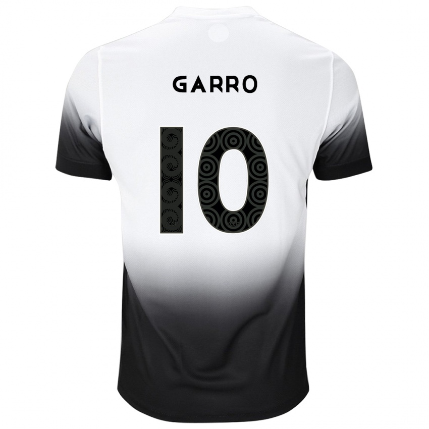 Niño Camiseta Rodrigo Garro #10 Blanco Negro 1ª Equipación 2024/25 La Camisa Perú