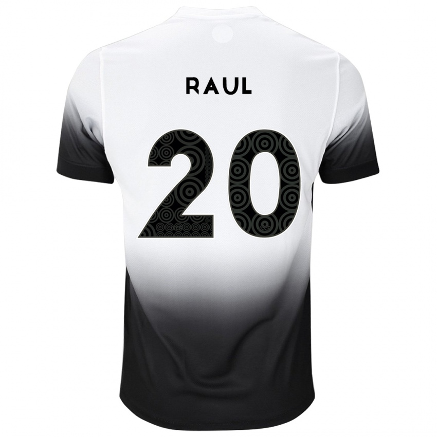 Niño Camiseta Pedro Raul #20 Blanco Negro 1ª Equipación 2024/25 La Camisa Perú